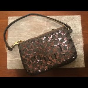 NW Silver Coach Wristlet